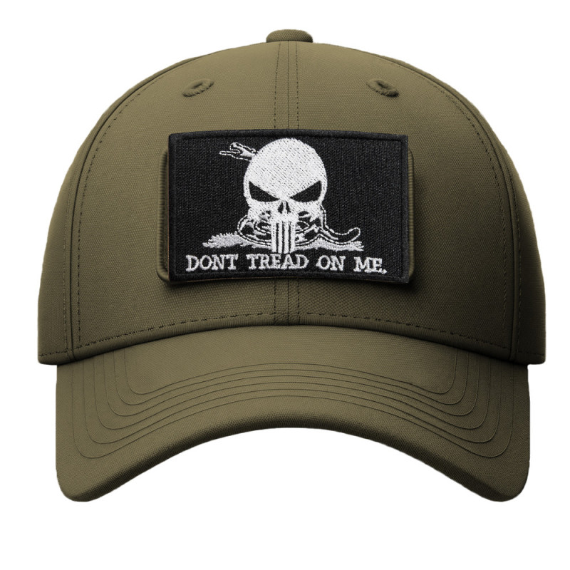Набір шевронів 2 шт. з липучкою Змія Череп карателей, Don't Tread On Me, Punisher, чорний вишитий патч шеврон