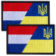 Набір шевронів 2 шт. із липучковим подвійним Прапором України Нідерландів, вишитий патч нашивка, прапор