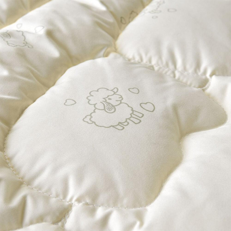 Набір дитячий зимовий у ліжечко вовняна ковдра 100х135 см та подушка 40х60 см PAPAELLA теплий для дітей