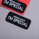 Набір шевронів 2 шт. із липучкою "Mama says I am special" 4x9 см "Мама говорить, що я особливий" вишитий патч
