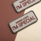 Набір шевронів 2 шт з липучкою "Mama says I am special" 4x9 см "Мама говорить, що я особливий" вишитий патч