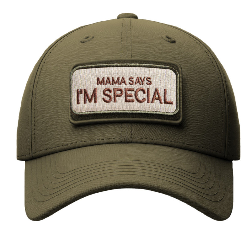Набір шевронів 2 шт з липучкою "Mama says I am special" 4x9 см "Мама говорить, що я особливий" вишитий патч
