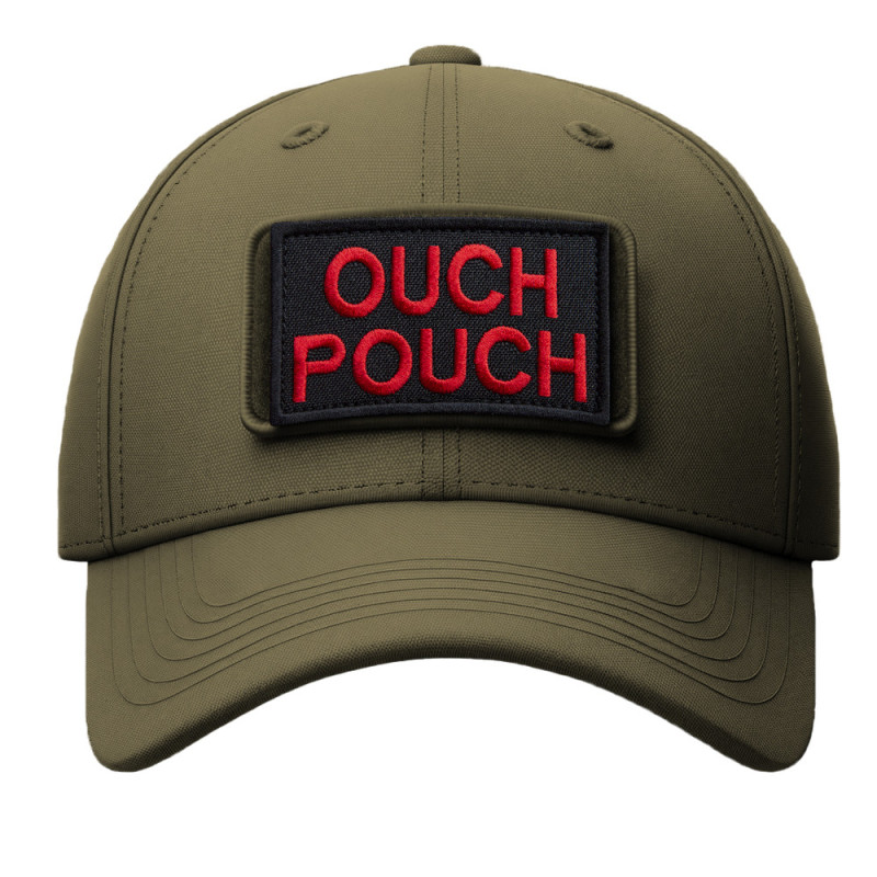 Набір шевронів 2 шт з липучкою Ouch Pouch 5x8 см червоний вишитий патч шеврон нашивка
