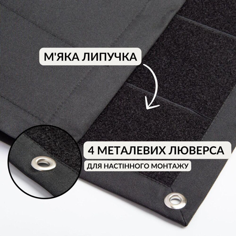 Патч Борд тактичний 40х60 см із 3 патчами для шевронів нашивок і військових нагород, органайзер