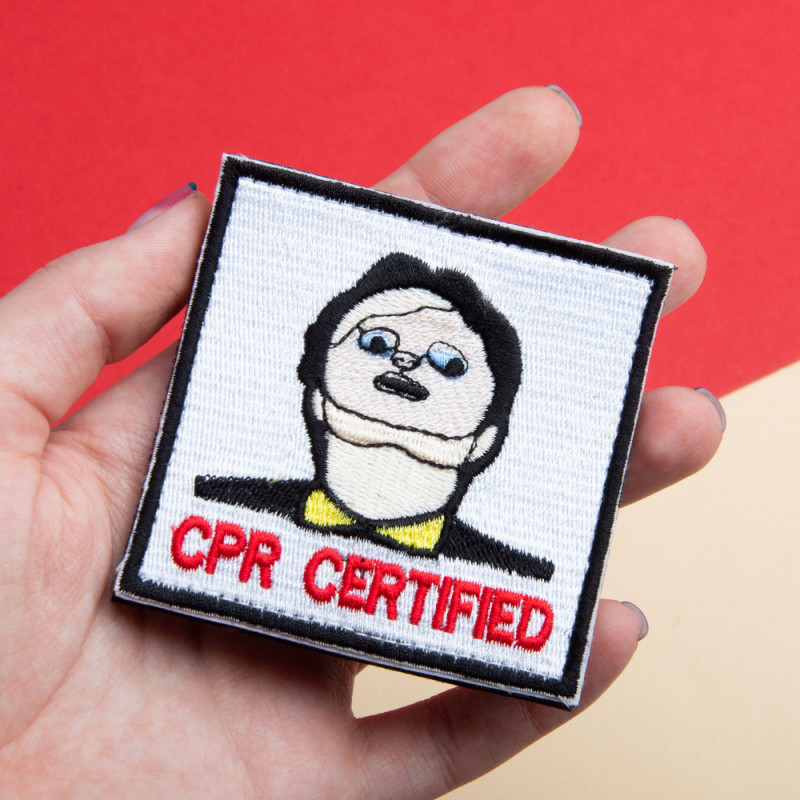 Набір шевронів 2 шт. з липучкою CPR Certified 7 см вишитий патч шеврон нашивка