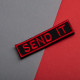 Набір шевронів 2 шт. з липучкою Send it червоний 10x2,5 см вишитий патч шеврон нашивка