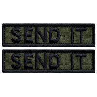 Набір шевронів 2 шт. з липучкою Send it 10x2,5 см вишитий патч шеврон нашивка