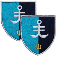 Набір шевронів 2 шт. на липучці 35 ОБрМП 8,6х10 см вишитий патч нашивка шеврон