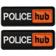 Набір шевронів 2 шт. на липучці Police hub 8,6х3,2 см вишитий патч нашивка шеврон поліції, Поліцейський Хаб