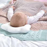 Подушка дитяча з наволочкою ортопедична 20х27х5 см Ведмедик PAPAELLA штучний пух біла