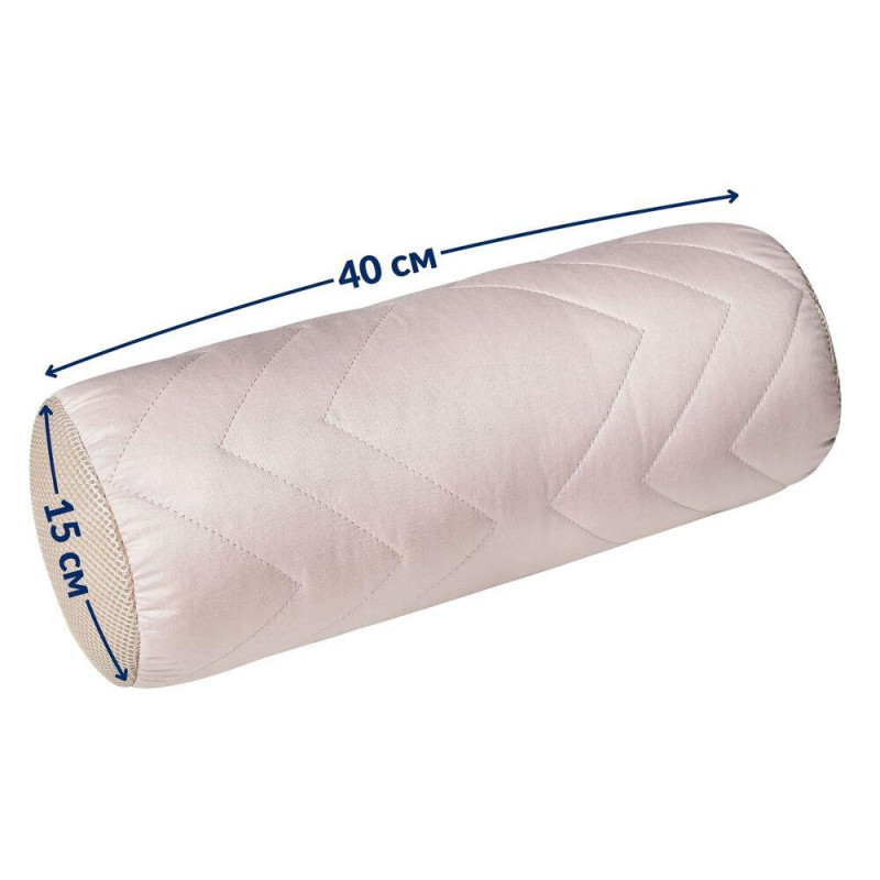 Подушка-калик NORDIC COMFORT IDEIA 15х40 см із повітропроникною вставкою, подушка для шиї та голови беж