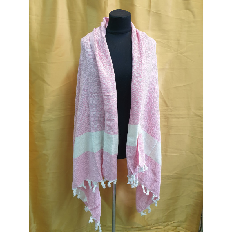 Рушники пляжні Пештемаль 100*180 (200г/м2), Туреччина РОЖЕВА