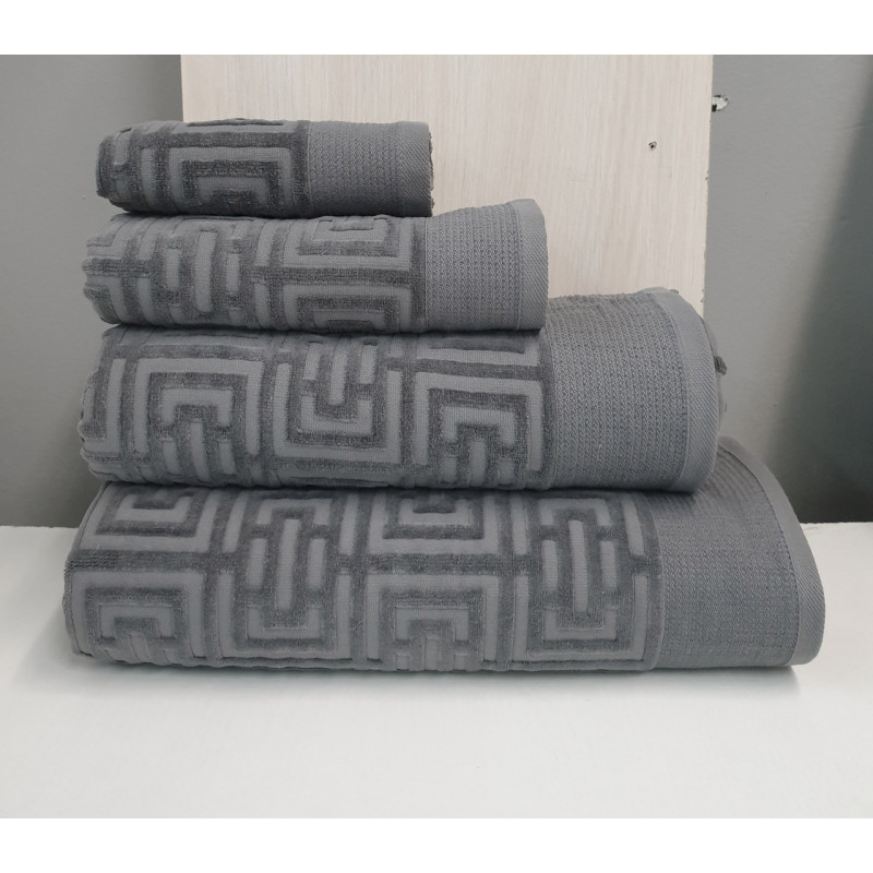 Набір рушників жакард велюр махра (4 шт.) щільність 700 г/м2