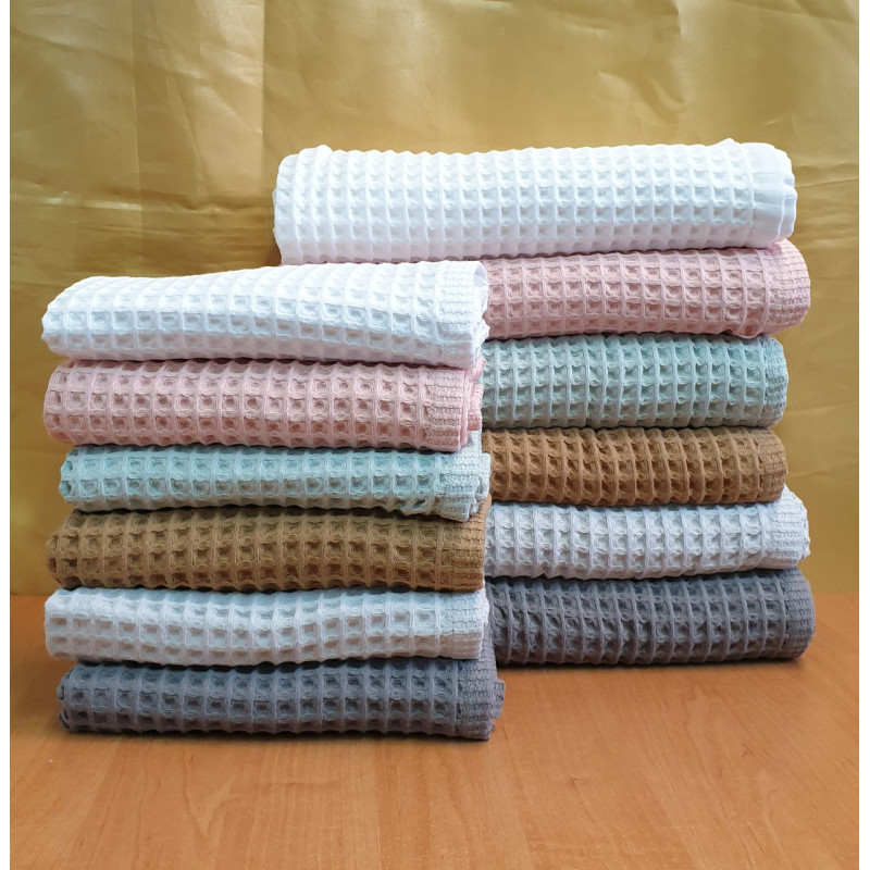 Набір вафельних рушників 50*80 та 80*160 (2шт) щільність 400 г/м2