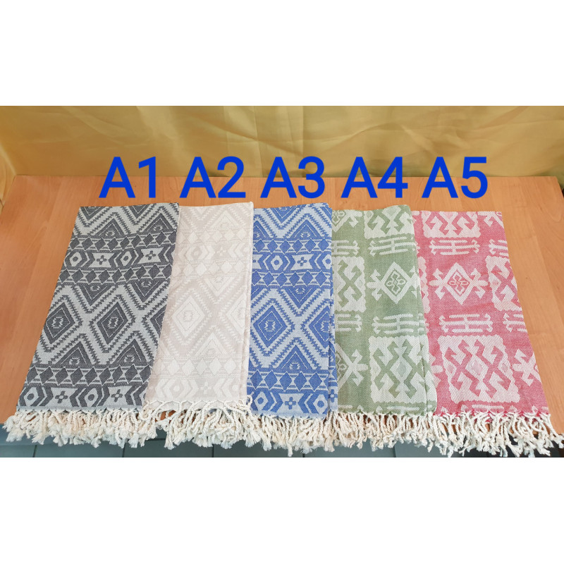 Рушники пляжні Пештемаль 100*180 (200г/м2), T1 Туреччина