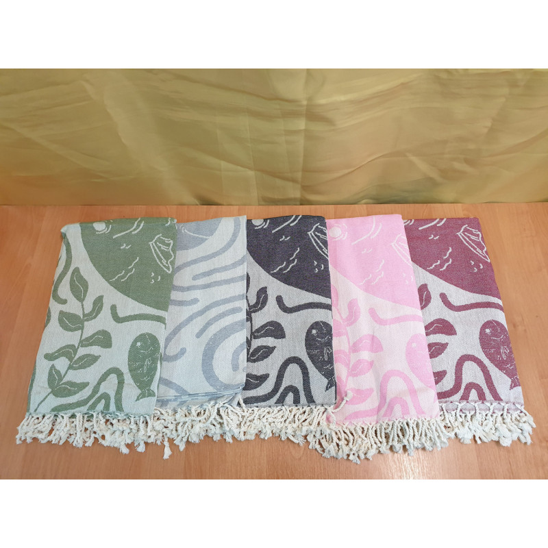 Рушники пляжні Пештемаль 100*180 (200г/м2), T1 Туреччина