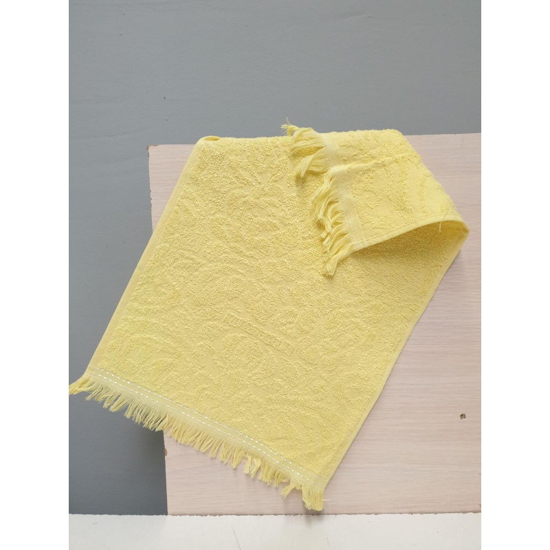 Кухонні махрові рушники бавовна Vip жакард 30х50 (1 шт.) 350 г/м2 (TM ZERON) жовтий ,Туреччина