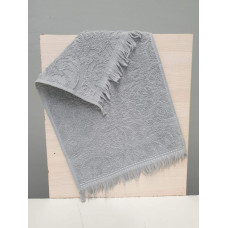 Кухонні махрові рушники бавовна Vip жакард 30х50 (1 шт.) 350 г/м2 (TM ZERON) темно сірий.Туреччина