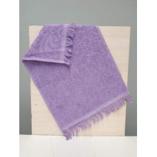Кухонні махрові рушники бавовна Vip жакард 30х50 (1 шт.) 350 г/м2 (TM ZERON) фіолетовий.Туреччина