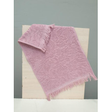 Кухонні махрові рушники бавовна Vip жакард 30х50 (1 шт.) 350 г/м2 (TM ZERON)  пудровий  Туреччина