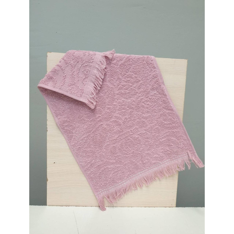 Кухонні махрові рушники бавовна Vip жакард 30х50 (1 шт.) 350 г/м2 (TM ZERON)  пудровий  Туреччина