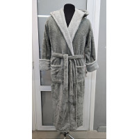 Халат чоловічий махровий Welsoft (TM Zeron) L  сірий із   сірим коміром, Туреччина