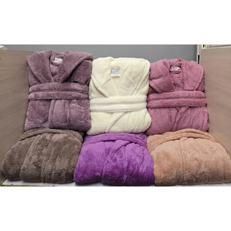 Халат махровий жіночий довгий з капюшоном Welsoft (TM Zeron), Kiremit — XL Туреччина