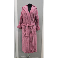 Халат махровий жіночий довгий з капюшоном Welsoft (TM Zeron), Pudra — XL Туреччина