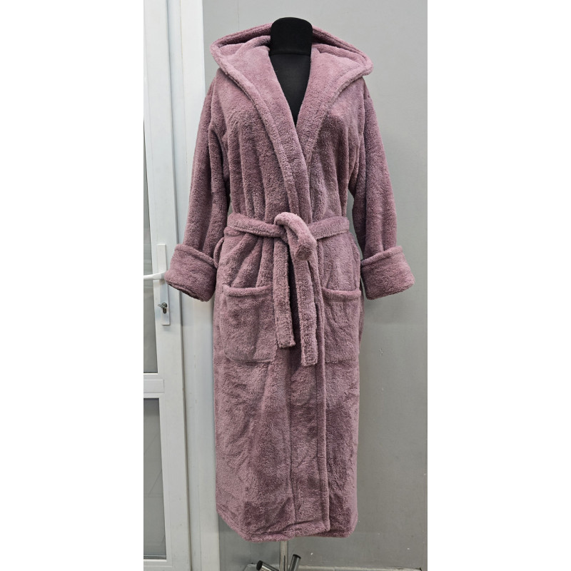 Халат махровий жіночий довгий з капюшоном Welsoft (TM Zeron), Murdum — 2XL Туреччина