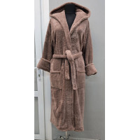 Халат махровий жіночий довгий з капюшоном Welsoft (TM Zeron), Vizon — 2XL Туреччина