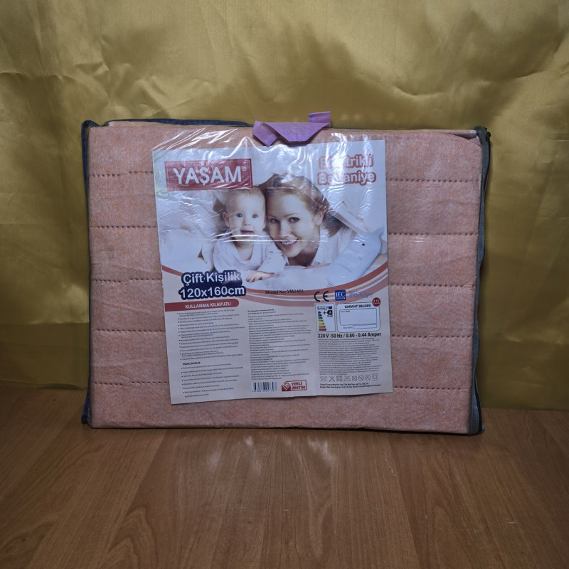Електропростирадло (простирадло з підігрівом) 120х160  tm YASAM Персик , Туреччина