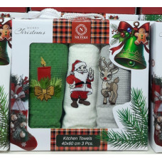 Кухонні рушники ВАФЕЛЬНІ (ТМ NILTEKS ) бавовна 40х60 (3шт.)  Турция