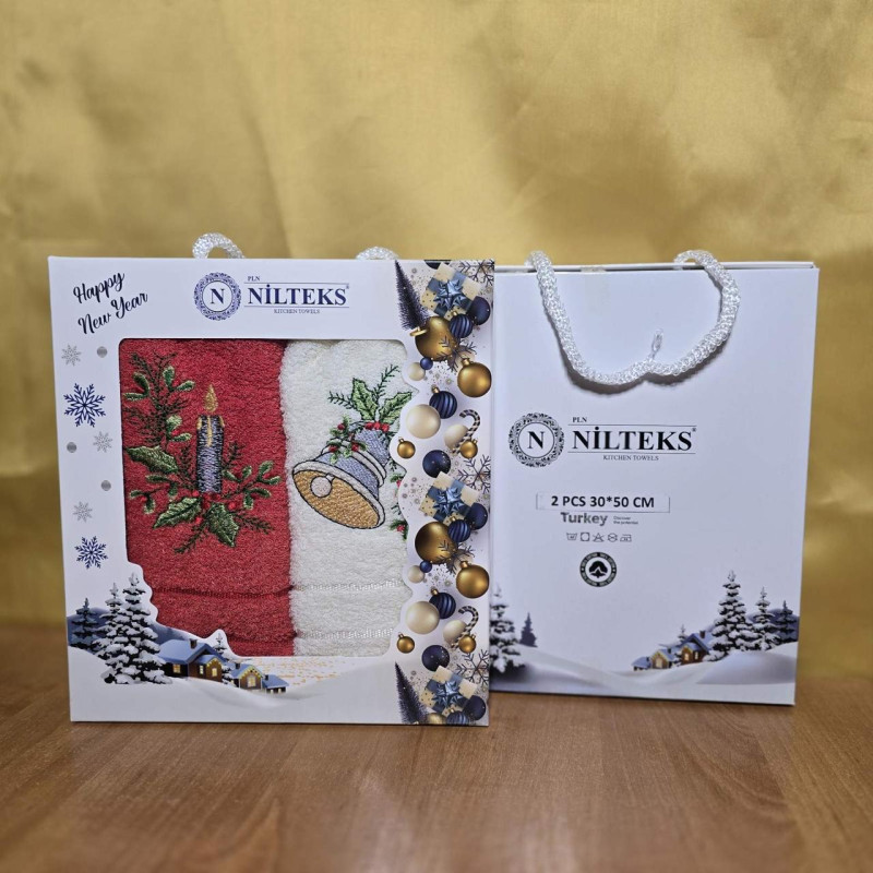 Кухонні рушники МАХРОВІ (ТМ NILTEKS ) бавовна 30х50 (2шт.)  Турція