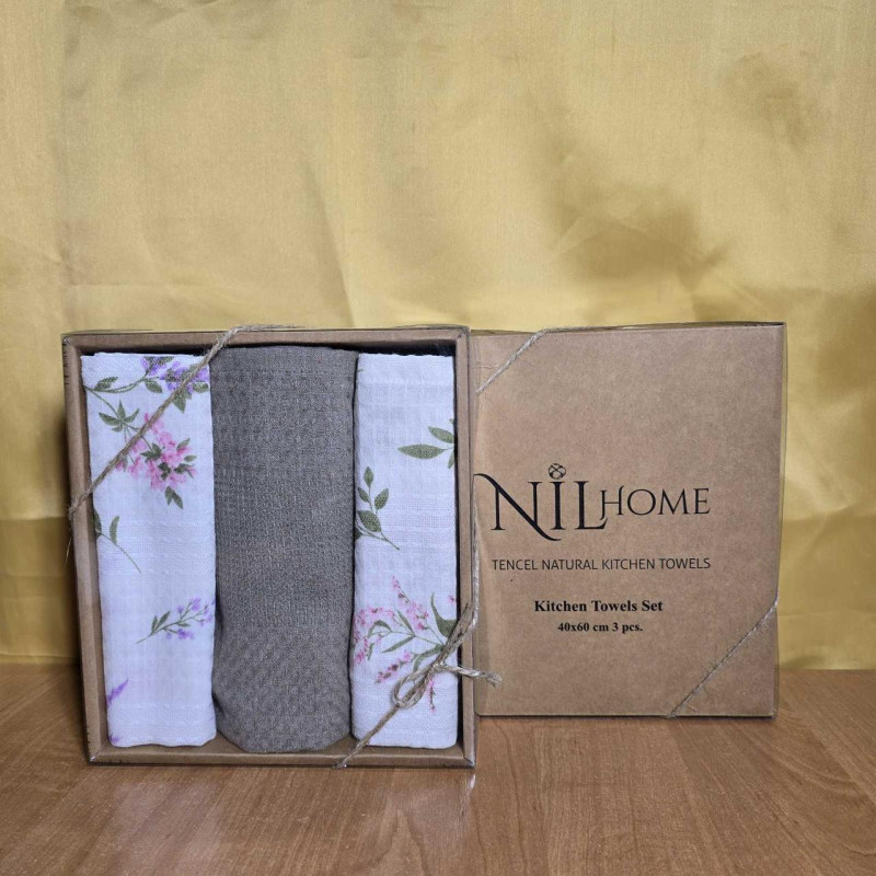 Кухонні рушники Вафельні (ТМ Nilteks) бавовна 40х60 (3 шт.) Туреччина