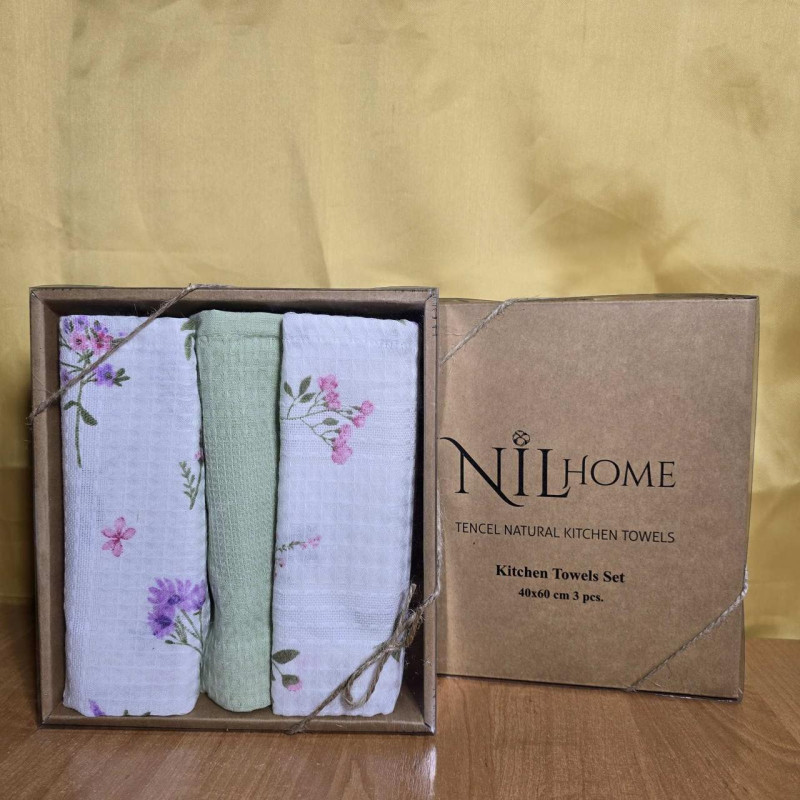 Кухонні рушники Вафельні (ТМ Nilteks) бавовна 40х60 (3 шт.) Туреччина