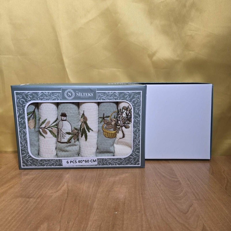 Кухонні рушники Вафельні (ТМ Nilteks) бавовна 40х60 (6 шт.) Туреччина