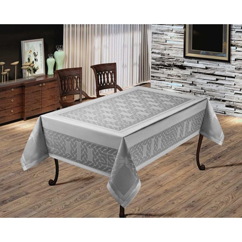 Скатертина тефлонова прямокутна 160х220 (TM Masali), 502 Gri Туреччина