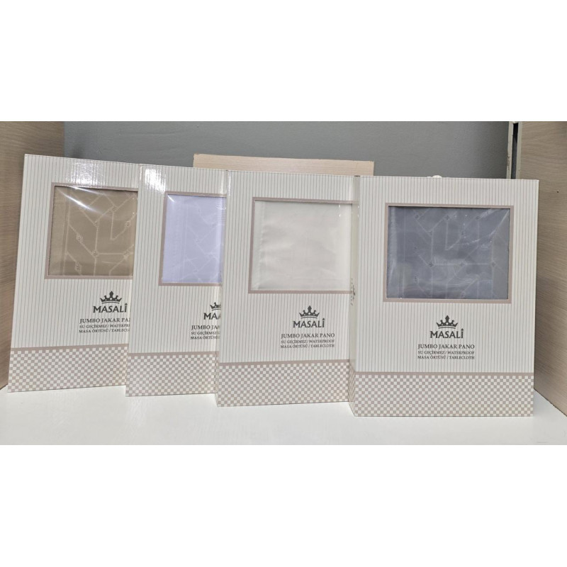 Скатертина тефлонова прямокутна 160х220 (TM Masali), 502 Біла Туреччина