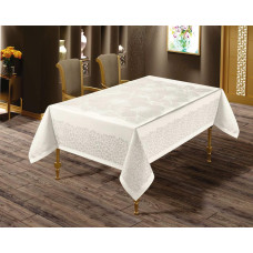 Скатертина тефлонова прямокутна 160х220 (TM Masali), 506 Крем Туреччина