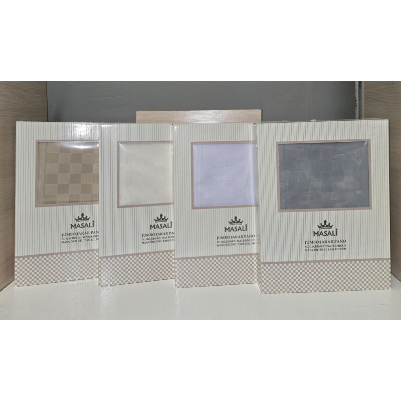 Скатертина тефлонова прямокутна 160х220 (TM Masali), 504 Крем Туреччина