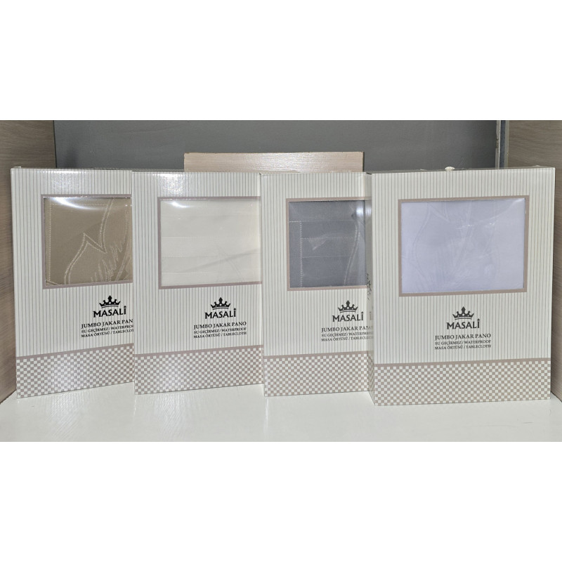 Скатертина тефлонова прямокутна 160х220 (TM Masali), 505 Крем Туреччина