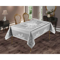 Скатертина тефлонова прямокутна 160х220 (TM Masali), 505  Сіра Туреччина