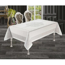 Скатертина круглаТефлон. 160 x 300 cм Біла , Туреччина