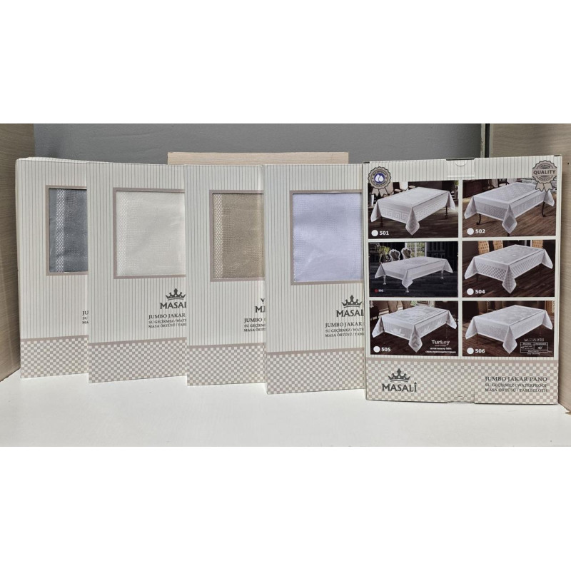 Скатертина круглаТефлон. 160 x 300 cм Сіра , Туреччина