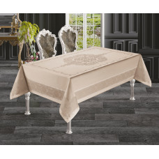 Скатертина тефлонова прямокутна 160х260 (TM Masali), Evin CAPPUCINO Туреччина