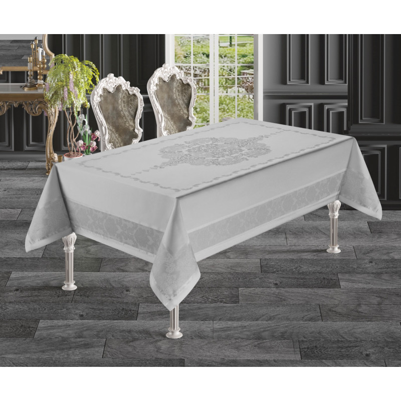 Скатертина тефлонова прямокутна 160х260 (TM Masali), Evin Gri Туреччина