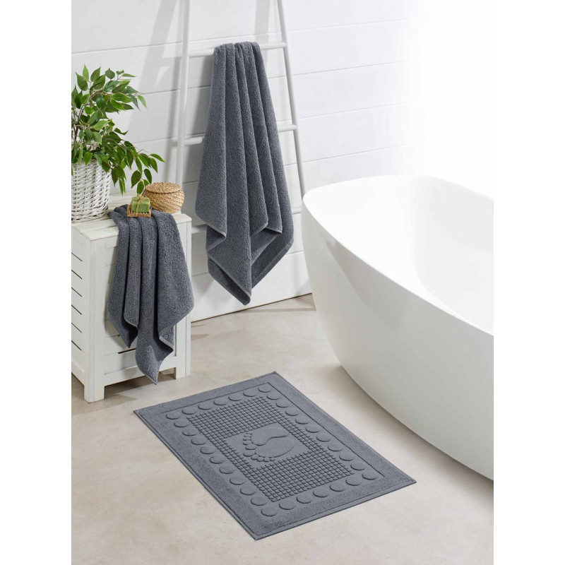 Рушники махрові бавовна 50х90 (1 шт.) 500  г/м2, Антрацит TM Zeron, Туреччина