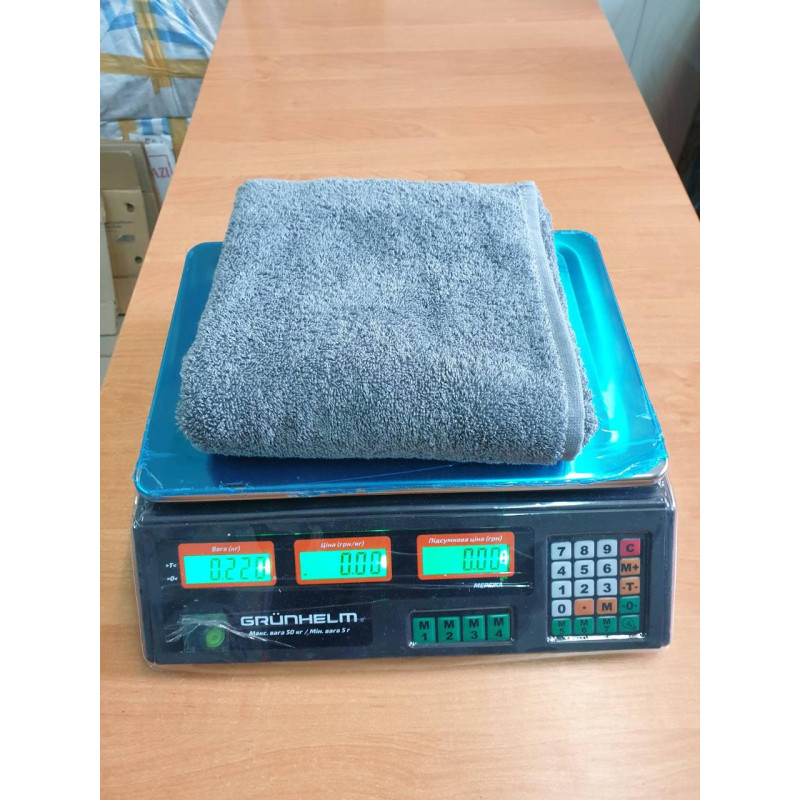 Рушники махрові бавовна 50х90 (1 шт.) 500  г/м2, Антрацит TM Zeron, Туреччина