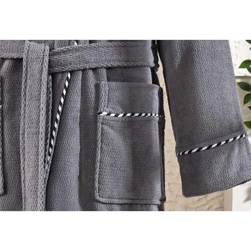 Халат чоловічий велюр/махра бавовна (TM Zeron) Аçık gri — XL, Туреччина