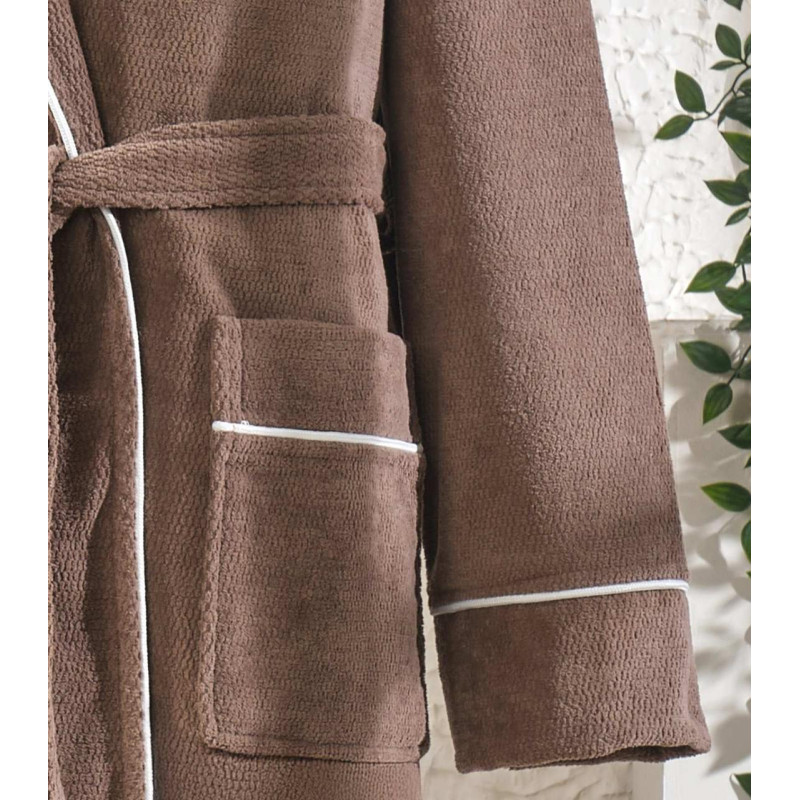 Халат чоловічий велюр/махра бавовна (TM Zeron) Kahverengi — 3XL, Туреччина